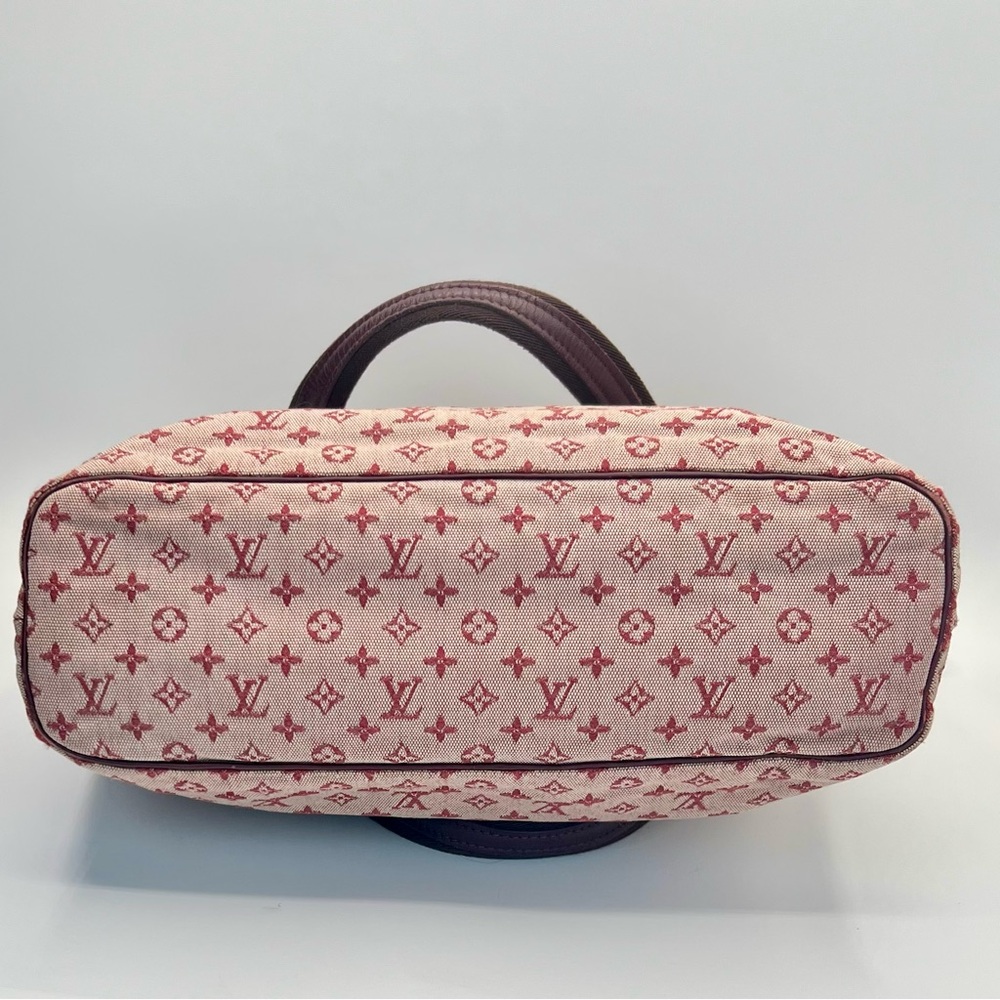 Louis Vuitton Lucille GM Bag in Red Mini Lin Monogram Canvas - Vintage - Picture 9 of 12